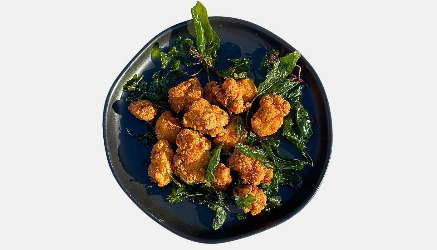 Popcorn Chicken with Basil | Authentic Asian Street Food | Late